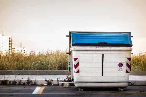 Waste collection trucks in Pinner streets